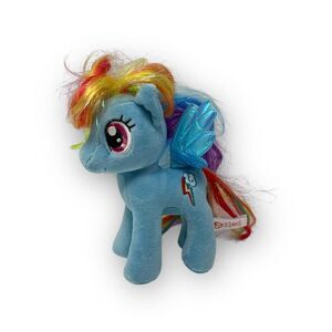 My Little Pony MLP Rainbow Dash Sparkle 7" TY Beanie Baby Stuffed Plush Animal